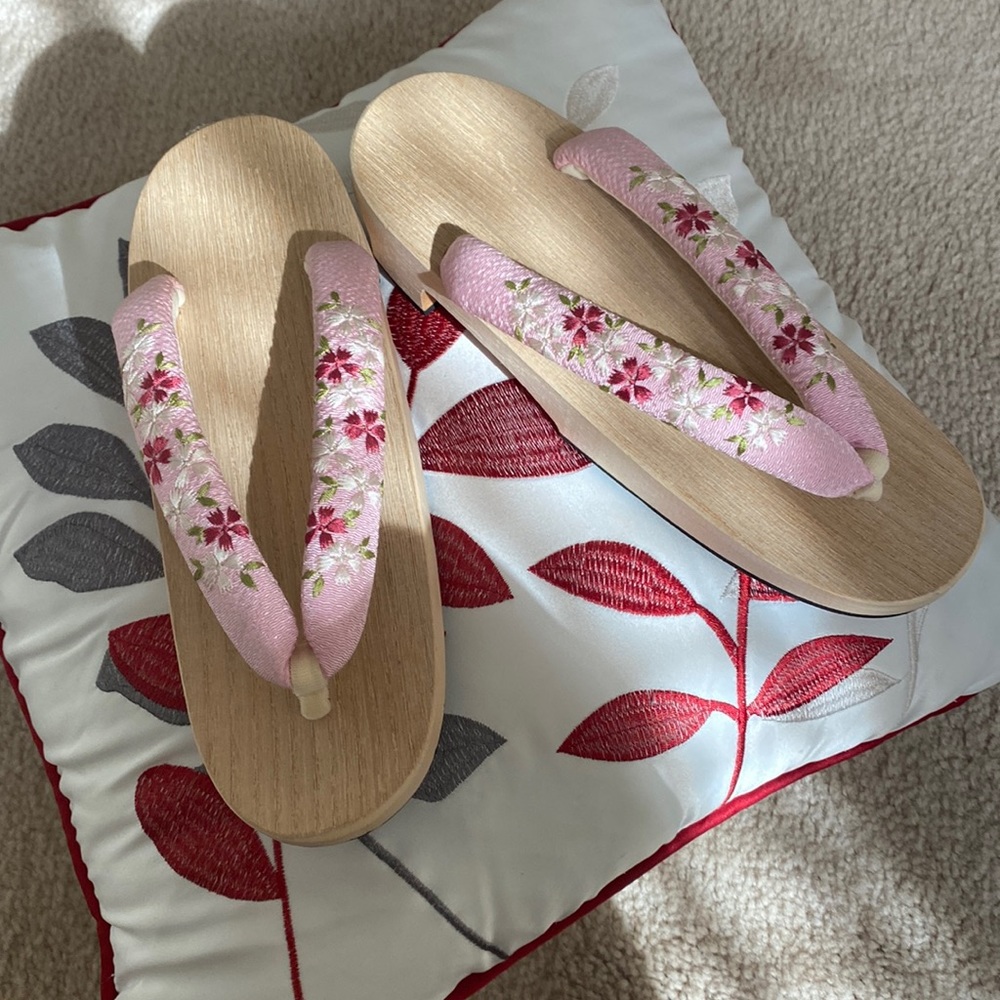 Very Unique Japanese Wooden Geta Sandals